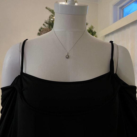 BCBGeneration Black Ruched Dress Size Medium - Picture 12 of 16